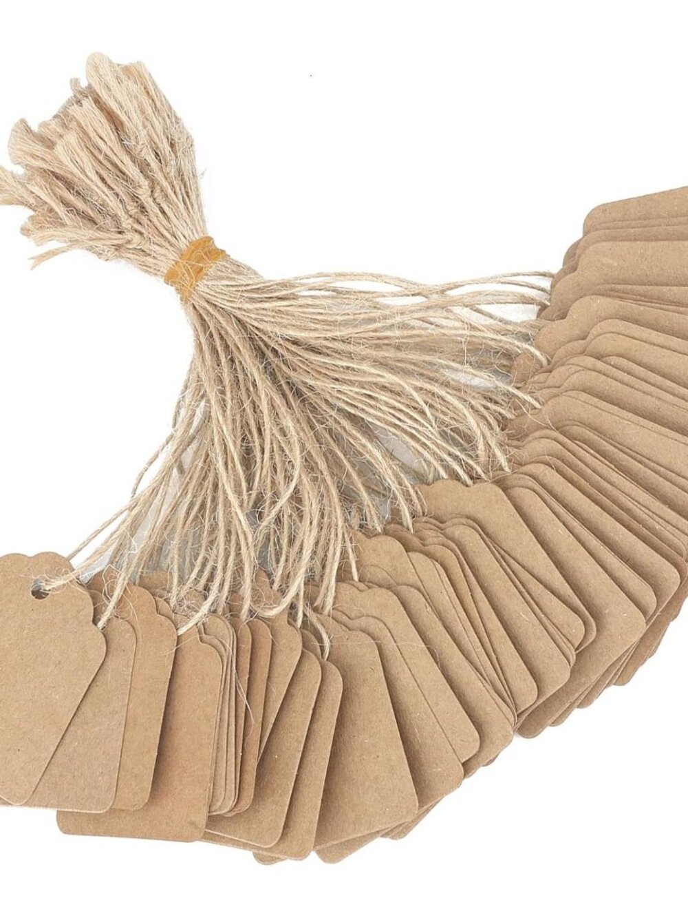 500Pcs Price Tags with String Attached, 1.4x1.8 in Kraft Paper Tag